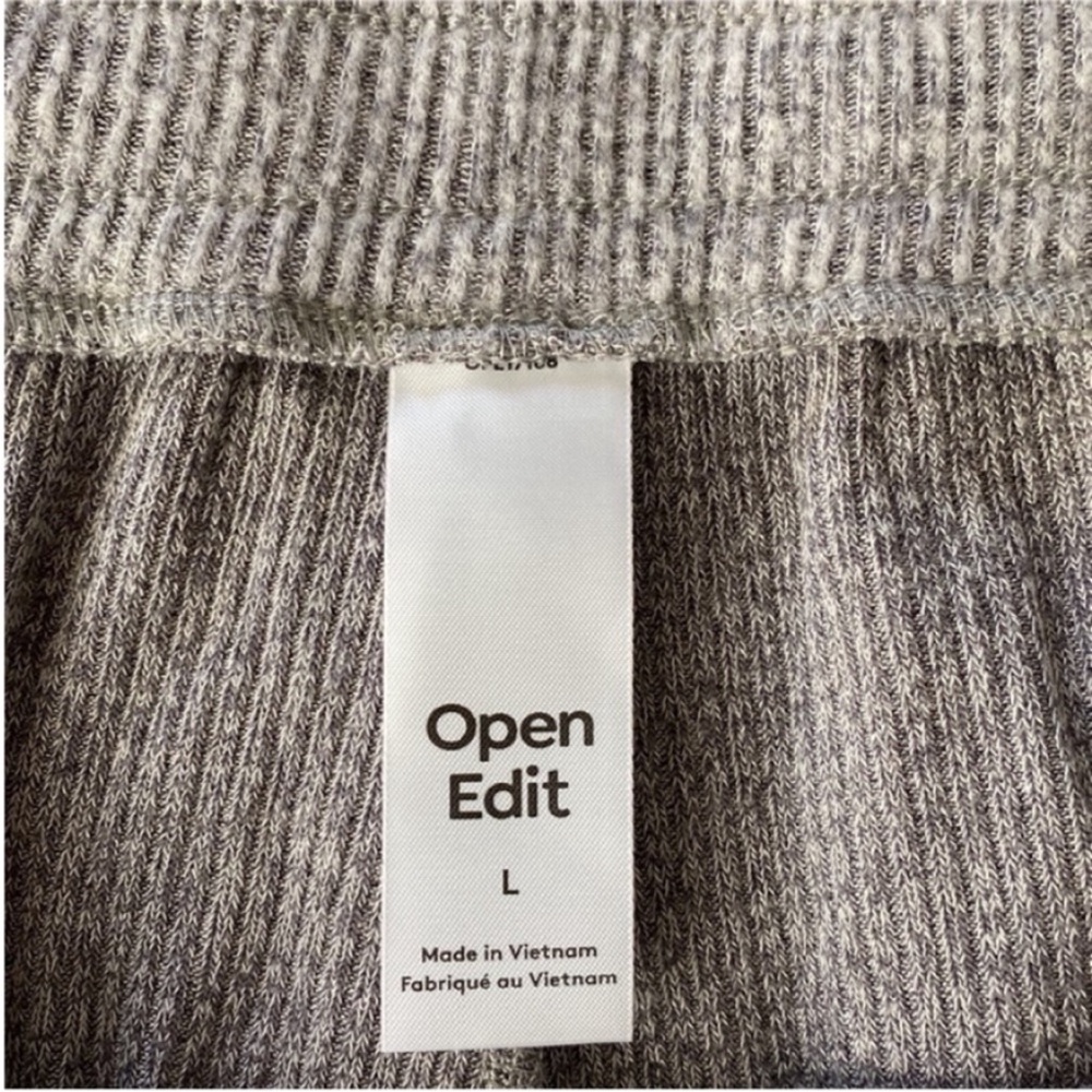 Open Edit Lounge Pants Set Grey Crop top size Large - Picture 4 of 11